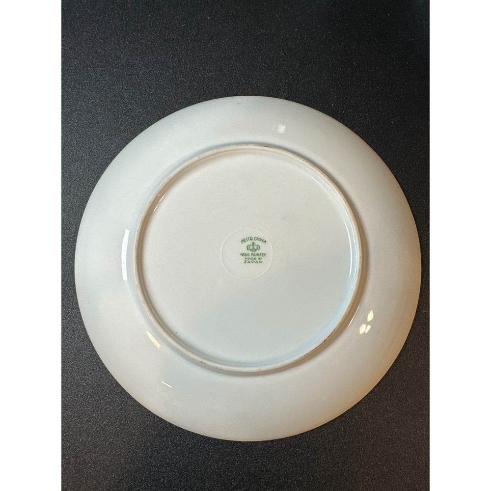 Vintage Meito China Hand‎ Painted Landscape Plates – Pair 7.75" & 8" - Picture 6 of 7
